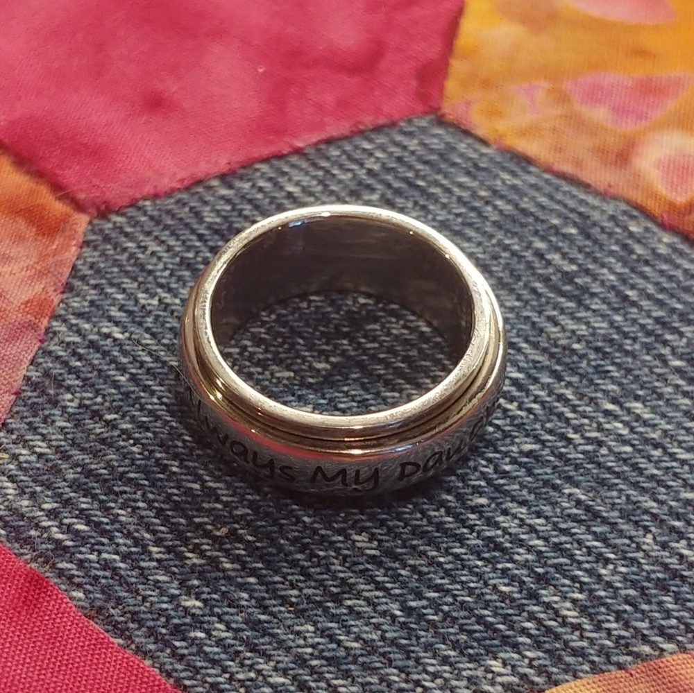 Spinning steel ring size 6.5